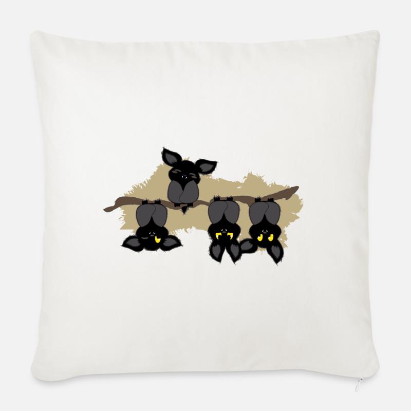 Fledermaus andersrum - Sofakissen mit Füllung 45 x 45 cm - Naturweiß 