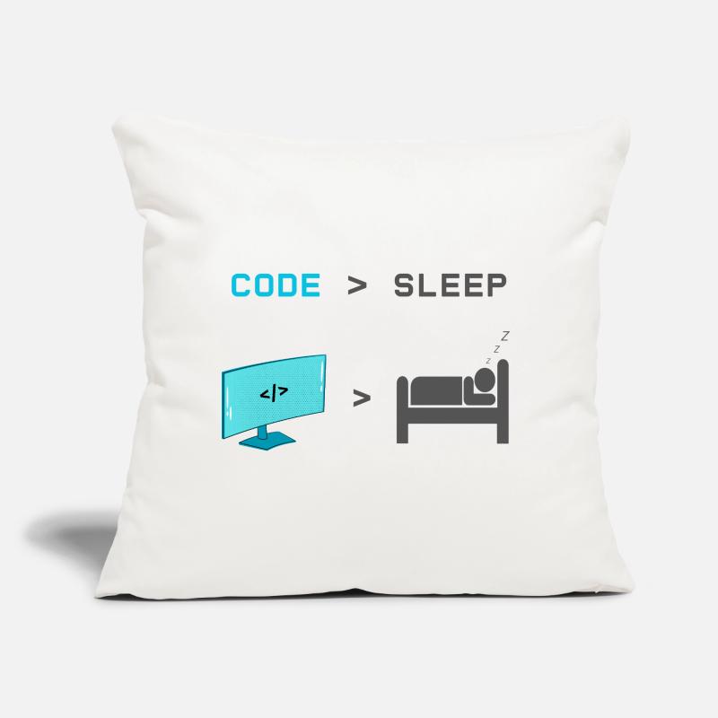 Code vs Sleep: Coder im Schlafmodus Sofakissen mit Füllung 45 x 45 cm