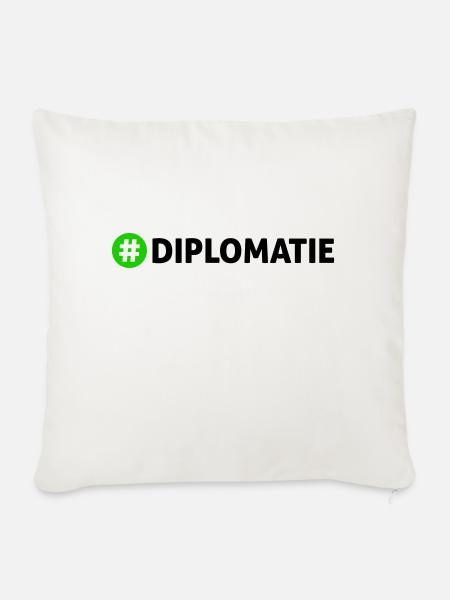 Diplomatie - Sofakissen mit Füllung 45 x 45 cm - Naturweiß 