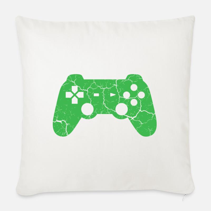 Controller Gaming - Coussin et housse de 45 x 45 cm - blanc nature