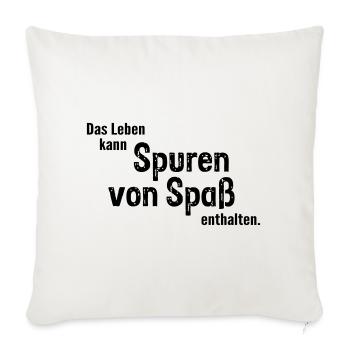 Traces of fun - Sofa pillow with filling 45cm x 45cm - natural white - Front