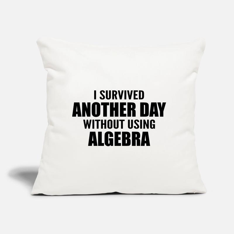 I survived without doing algebra today Sofa pillow with filling 45cm x 45cm