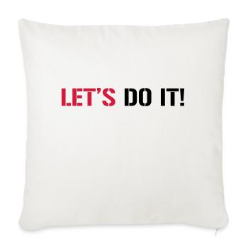 Let's do it! - Sofa pillow with filling 45cm x 45cm - natural white - Front
