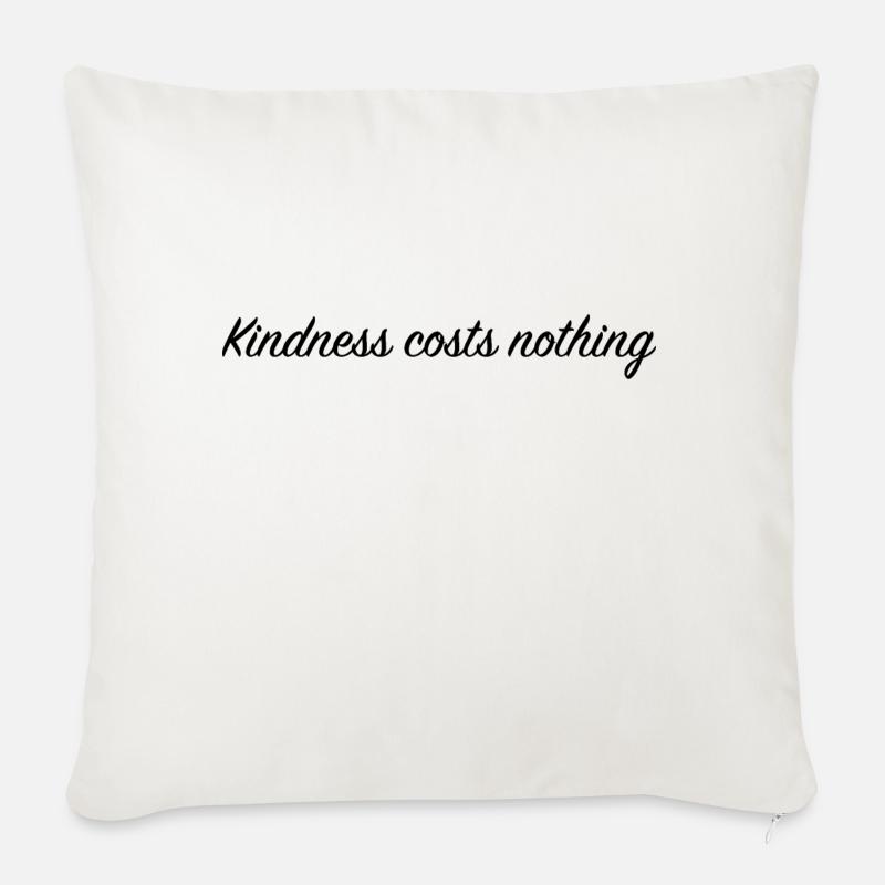 Kindness costs nothing - Sofakissen mit Füllung 45 x 45 cm - Naturweiß 