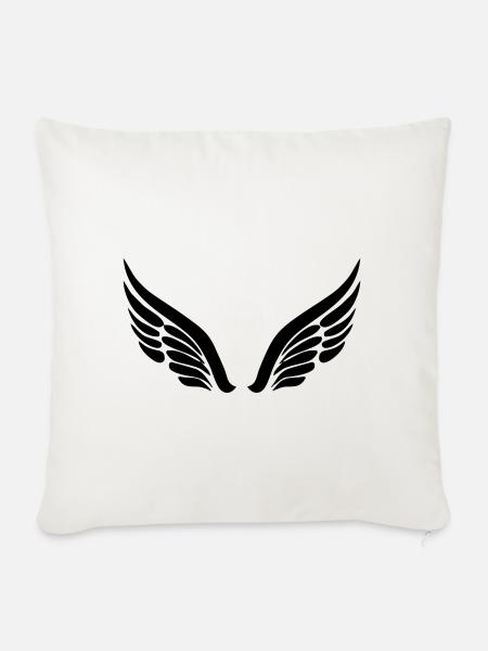 engel Flügel - Sofakissen mit Füllung 45 x 45 cm - Naturweiß 