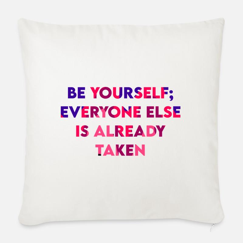 Be Yourself - Sofakissen mit Füllung 45 x 45 cm - Naturweiß
