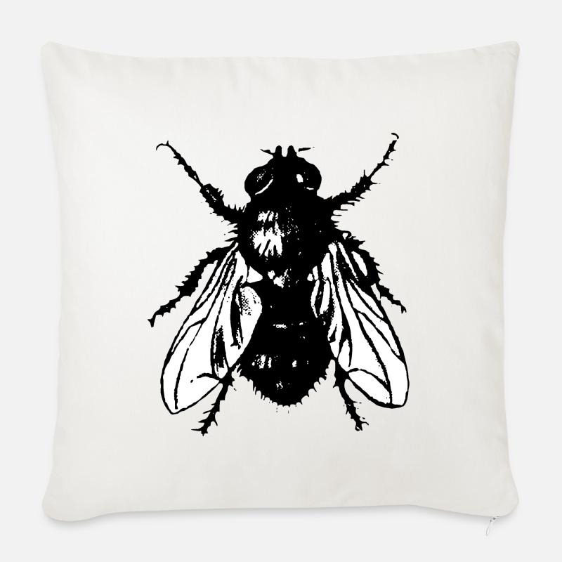 Fliege - Sofakissen mit Füllung 45 x 45 cm - Naturweiß 