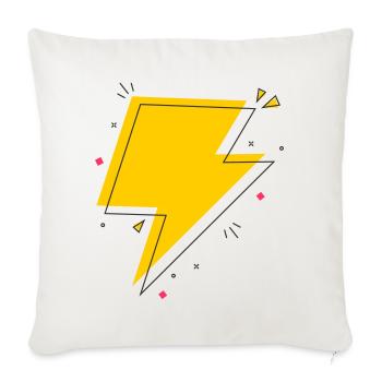 Dynamic Ray in Gelb und Schwarz - Sofakissen mit Füllung 45 x 45 cm - Naturweiß  - Vorne