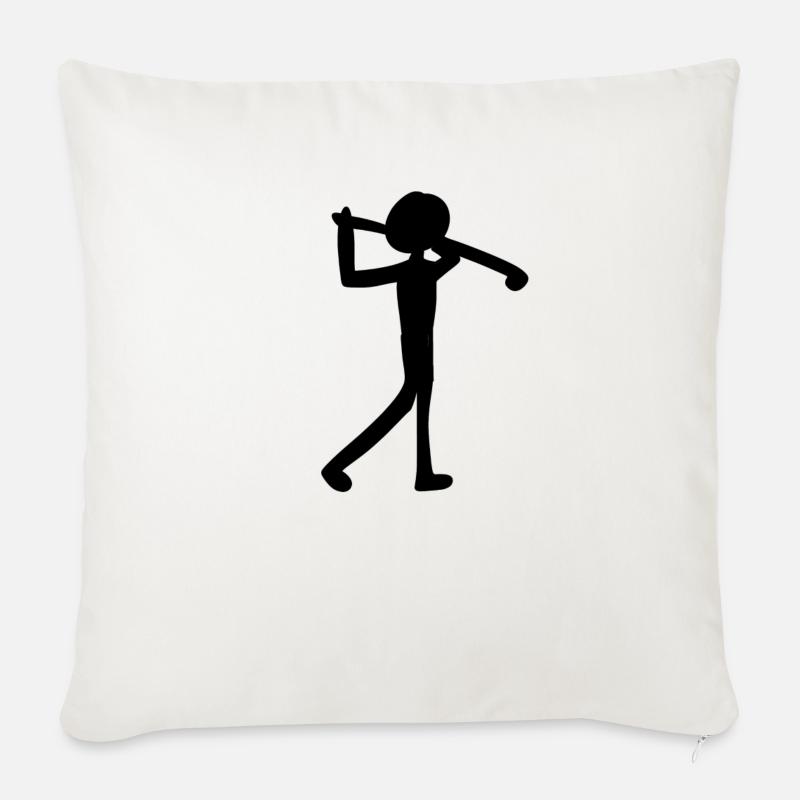 golf golf - Coussin et housse de 45 x 45 cm - blanc nature