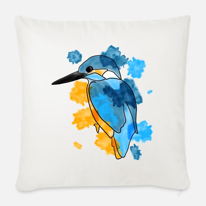 Eisvogel - Sofakissen mit Füllung 45 x 45 cm - Naturweiß 