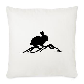 Bunny on mountain - Sofa pillow with filling 45cm x 45cm - natural white - Front