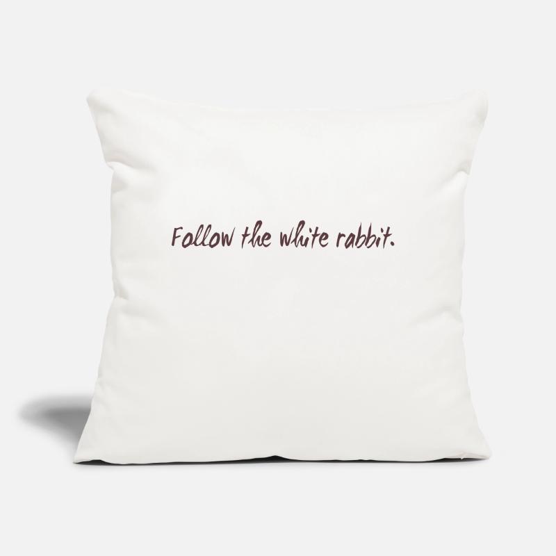 Follow the white rabbit programming cadeau Coussin et housse de 45 x 45 cm