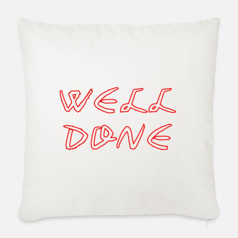 WELL_DONE - Sofakissen mit Füllung 45 x 45 cm - Naturweiß 