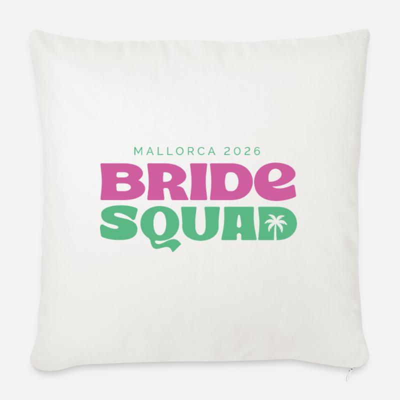 MALLORCA BRIDE SQUAD 2026 - Sofakissen mit Füllung 45 x 45 cm - Naturweiß 