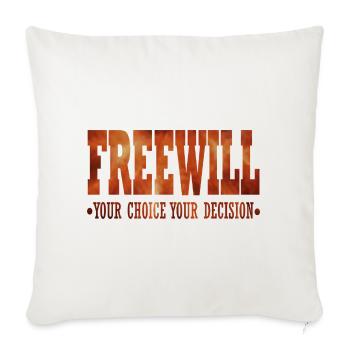FreeWill - Sofa pillow with filling 45cm x 45cm - natural white - Front