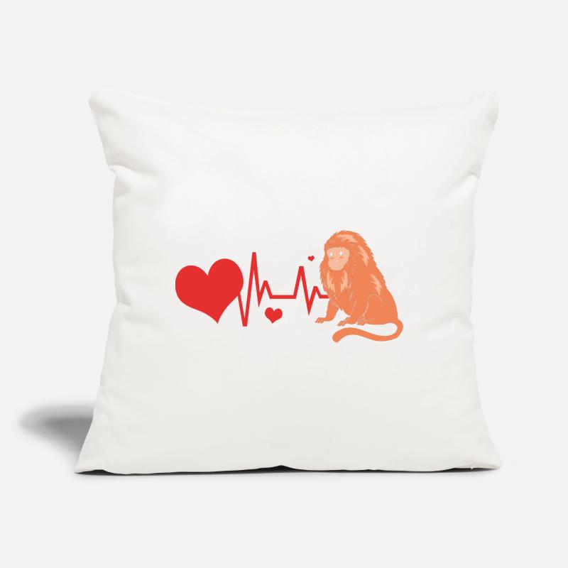 Tamarin Monkey Monkey Monkey Monkey Face Sofa pillow with filling 45cm x 45cm