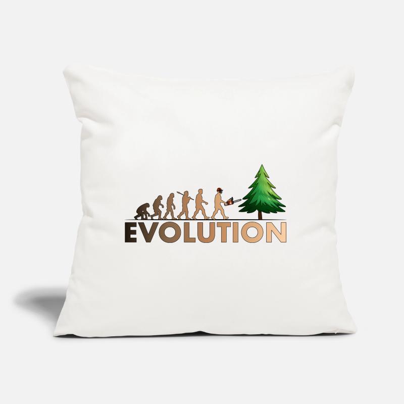 Couleur de l'évolution de la tronçonneuse Coussin et housse de 45 x 45 cm