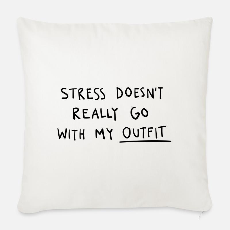 Tendance Écriture manuscrite Déclaration Design - Coussin et housse de 45 x 45 cm - blanc nature