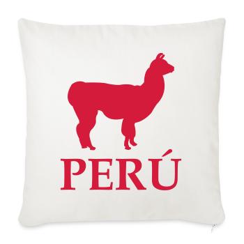 Peru - Sofakissen mit Füllung 45 x 45 cm - Naturweiß  - Vorne