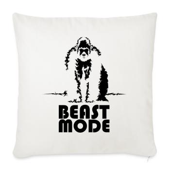 Icône du mode bête Gorilla Monkey Monkey Monkey Icône - Coussin et housse de 45 x 45 cm - blanc nature - Devant
