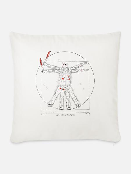 Vitruvian Jason - Sofakissen mit Füllung 45 x 45 cm - Naturweiß