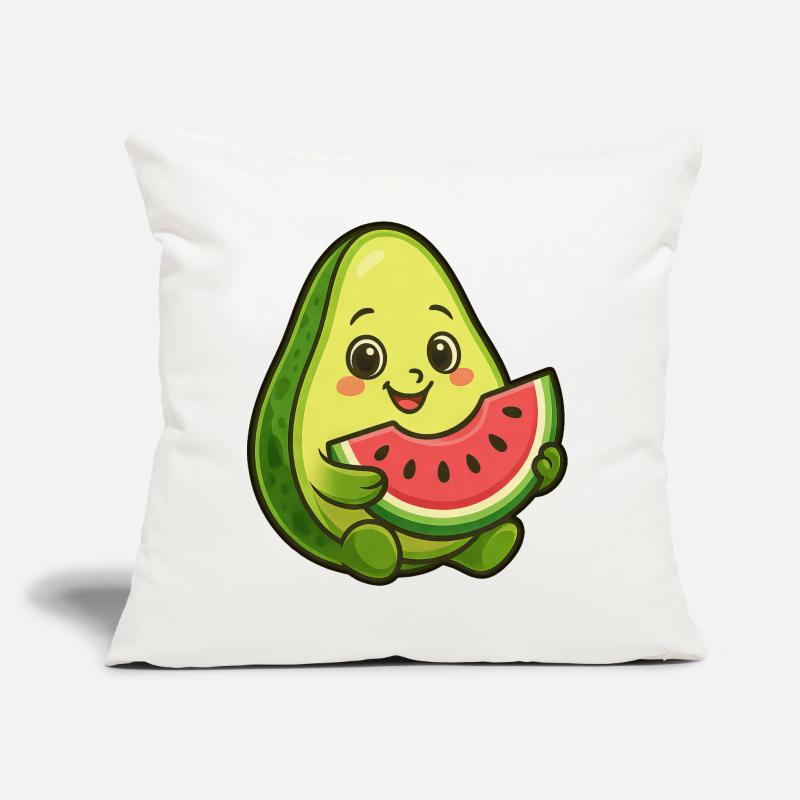 Avocat, melon, pastèque, fruit d’été, design Coussin et housse de 45 x 45 cm