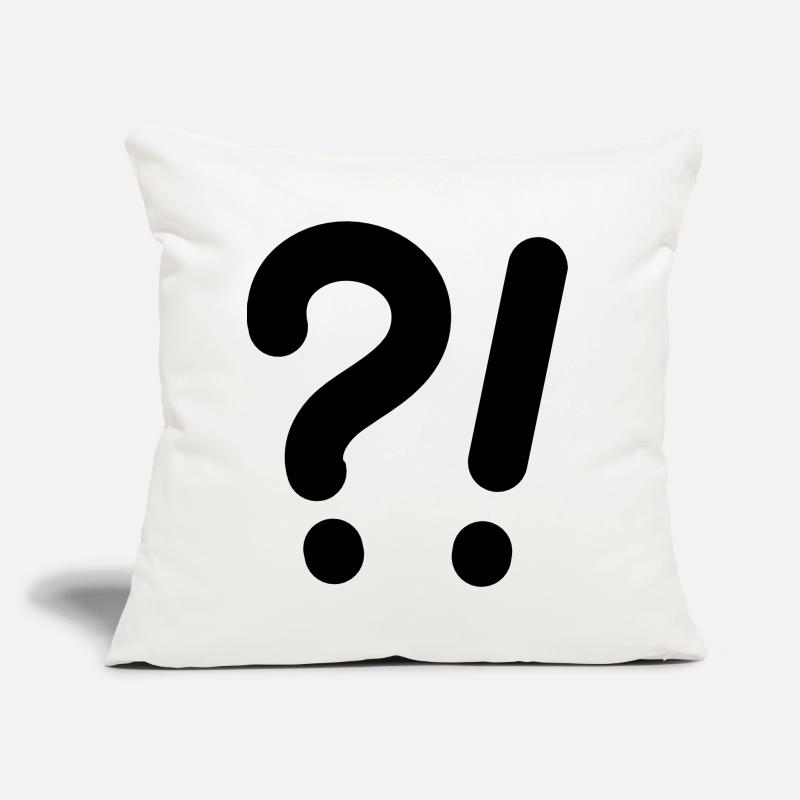 Points d’interrogation et points d’exclamation Coussin et housse de 45 x 45 cm