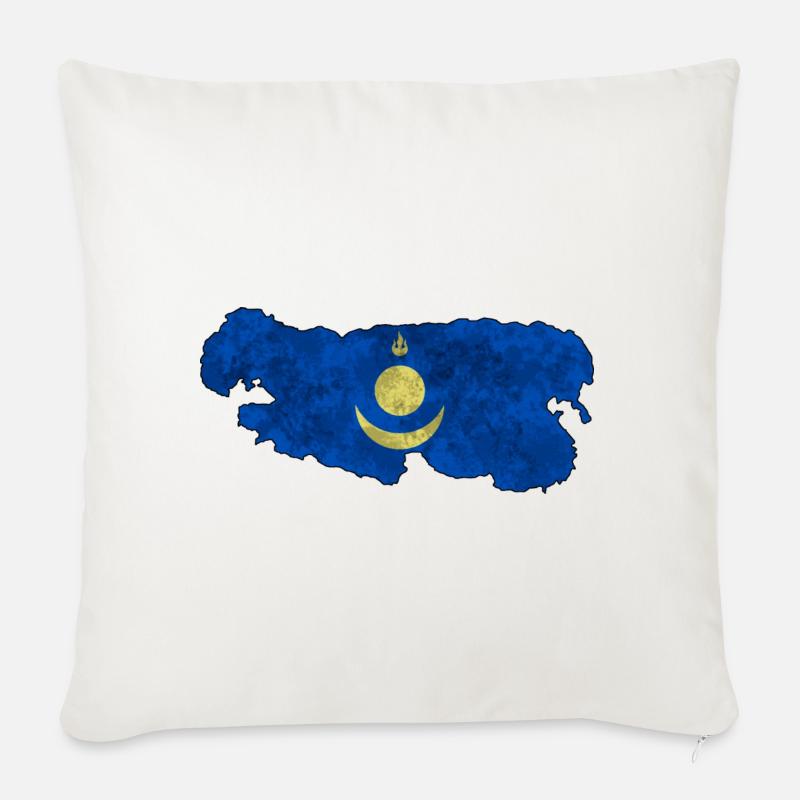 Mongolisches Reich - Sofakissen mit Füllung 45 x 45 cm - Naturweiß 