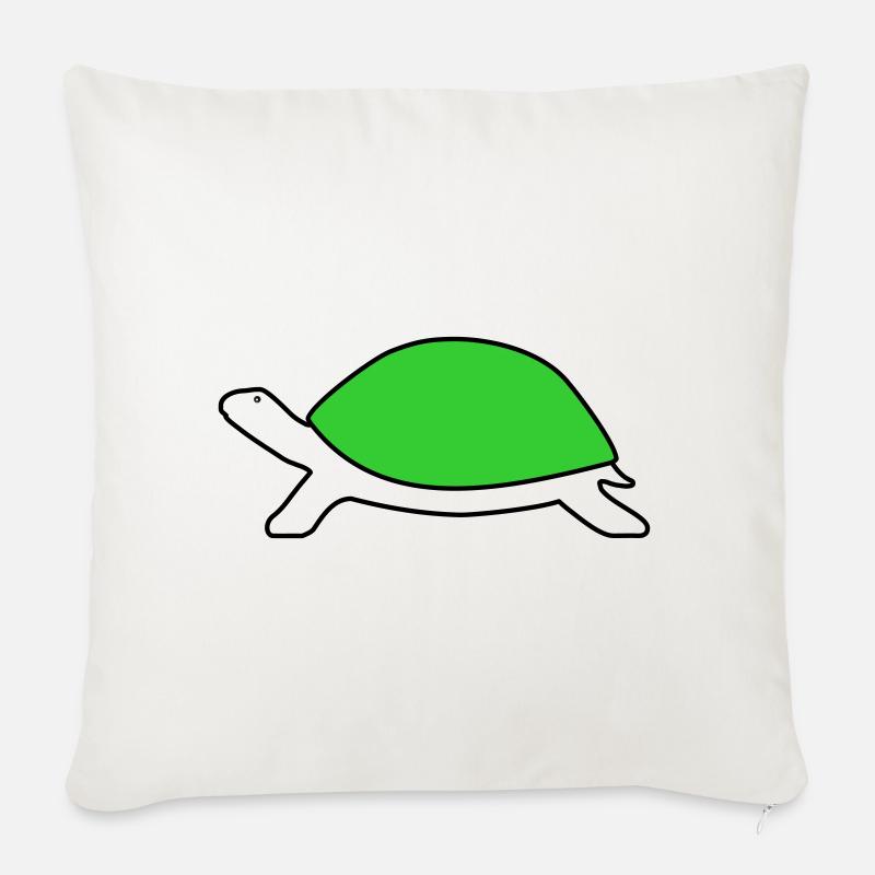 Schildkröte - Sofakissen mit Füllung 45 x 45 cm - Naturweiß 