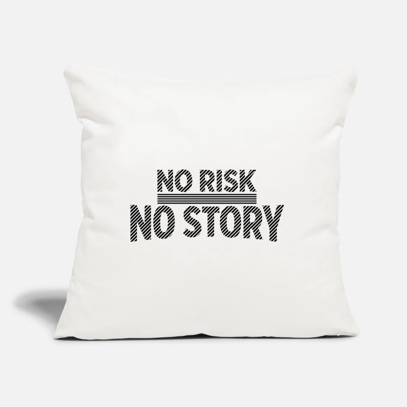 AUCUN RISQUE SANS HISTOIRE Déclaration d’aventure Coussin et housse de 45 x 45 cm