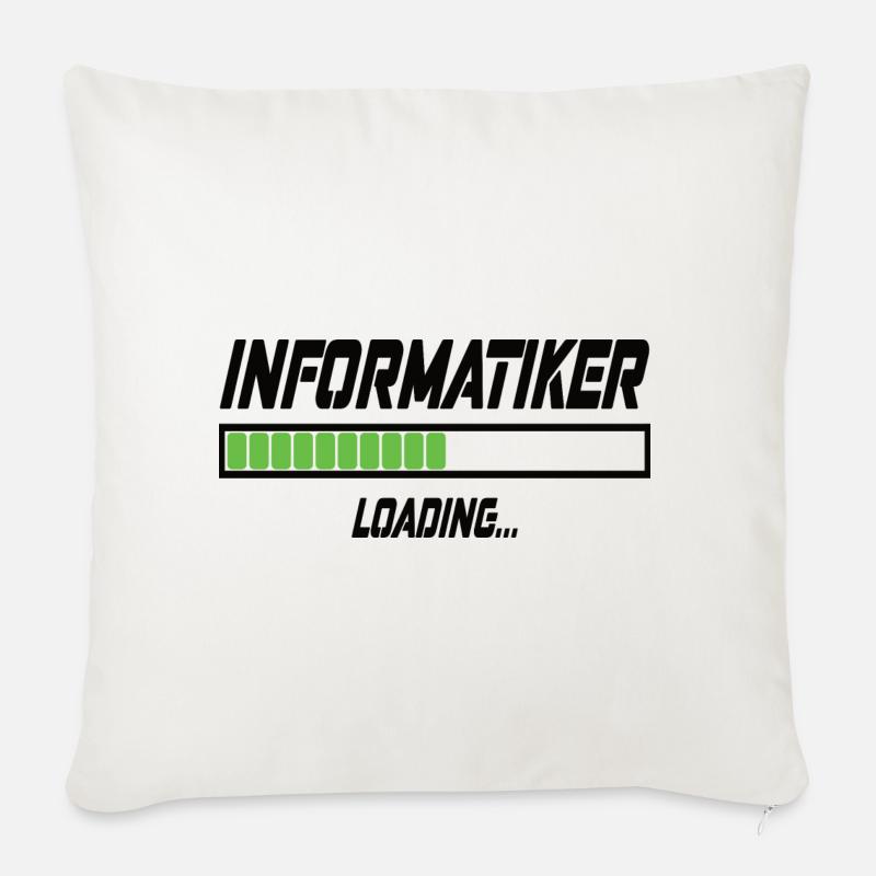 Informatiker Loading... - Sofakissen mit Füllung 45 x 45 cm - Naturweiß 