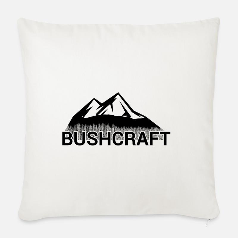 Bushcraft dans les montagnes #Wild - Coussin et housse de 45 x 45 cm - blanc nature