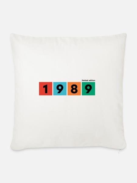 1989 Limited Edition - Sofakissen mit Füllung 45 x 45 cm - Naturweiß 