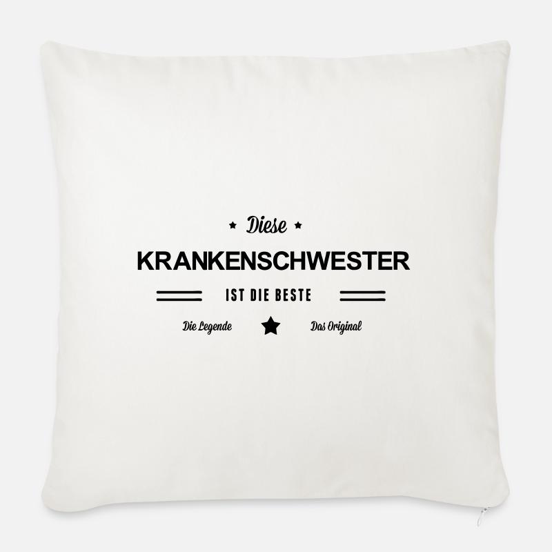 Beste Krankenschwester - Sofakissen mit Füllung 45 x 45 cm - Naturweiß 