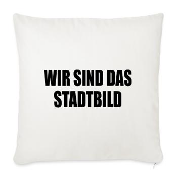 Nous sommes le paysage urbain - Coussin et housse de 45 x 45 cm - blanc nature - Devant