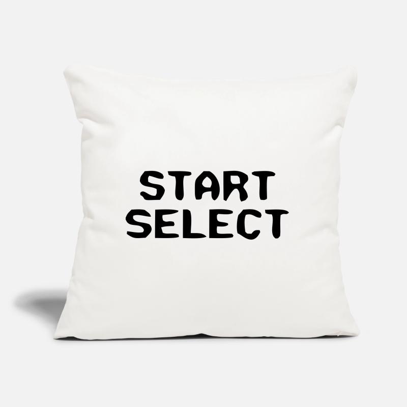 Start Select texte 8 bits Coussin et housse de 45 x 45 cm