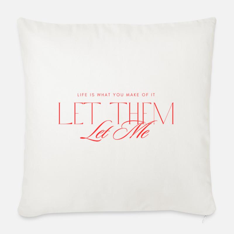 Let Them Mindset - Sofakissen mit Füllung 45 x 45 cm - Naturweiß 