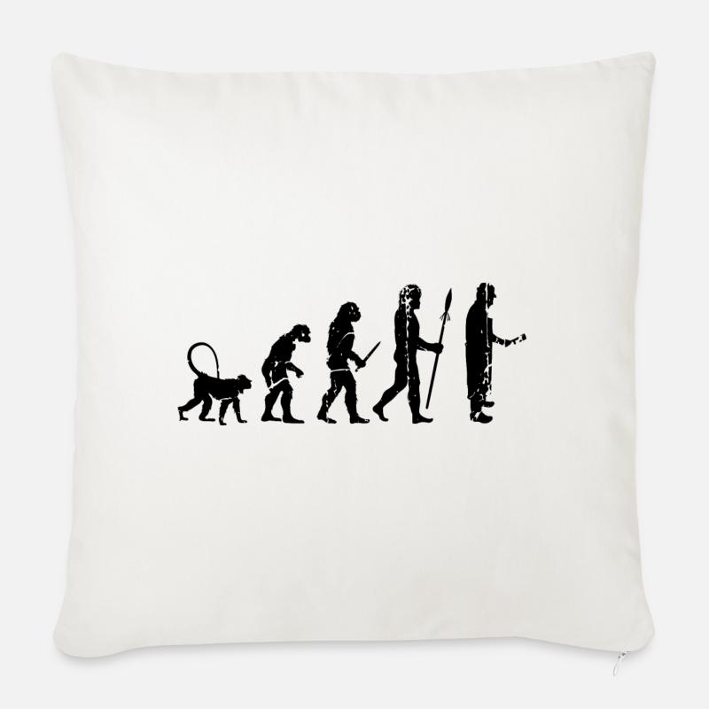Fleischer Evolution - Sofakissen mit Füllung 45 x 45 cm - Naturweiß 