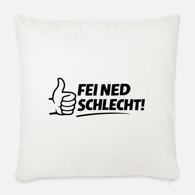 Fei ned schlecht - Sofakissen mit Füllung 45 x 45 cm - Naturweiß 