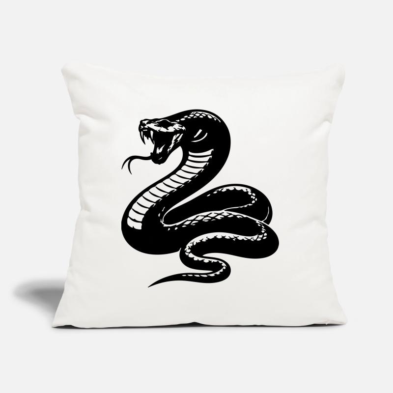 Silhouette du python serpent Coussin et housse de 45 x 45 cm