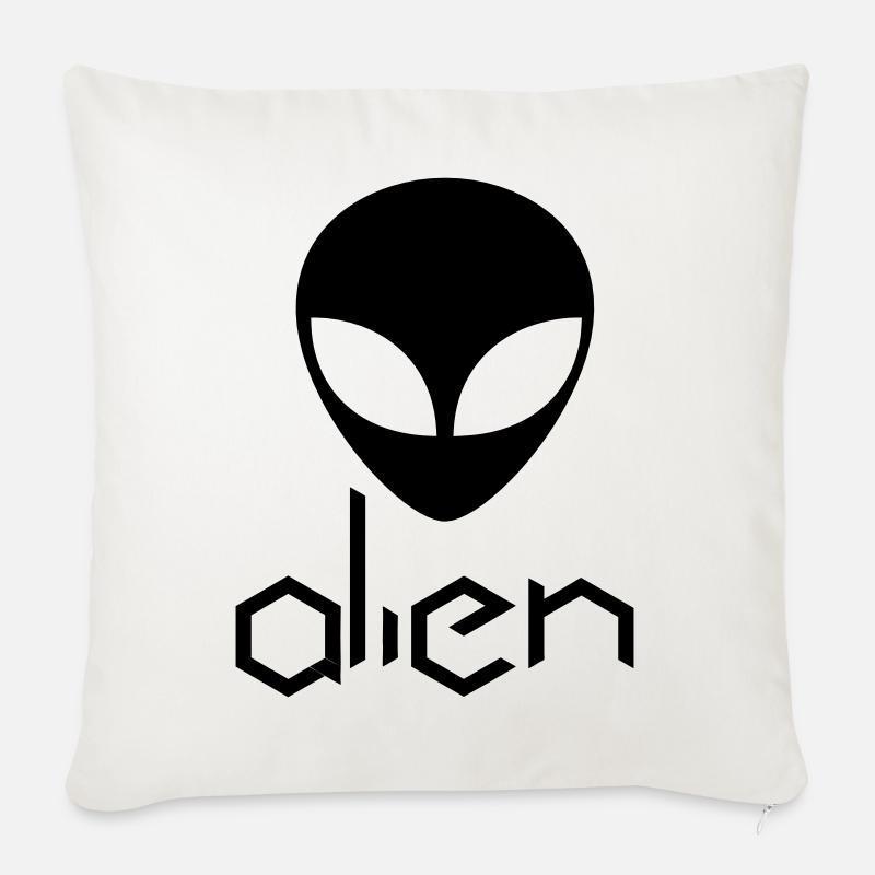 alien - Sofakissen mit Füllung 45 x 45 cm - Naturweiß 