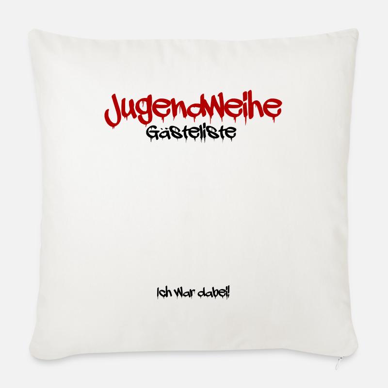 Jugendweihe Jugendliche Graffiti Geschenk - Sofakissen mit Füllung 45 x 45 cm - Naturweiß 