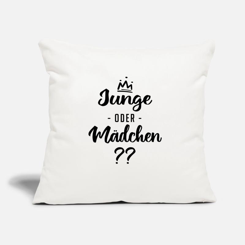 Junge oder Mädchen? Schwanger - Schwangerschaft Sofakissen mit Füllung 45 x 45 cm