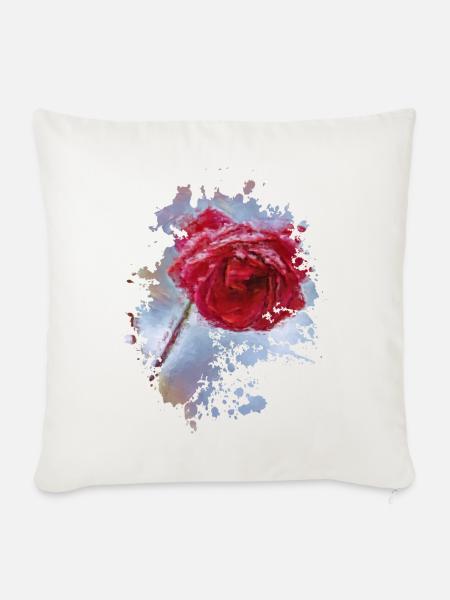 Rose - Sofakissen mit Füllung 45 x 45 cm - Naturweiß 