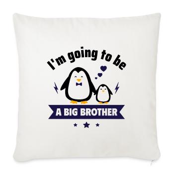 I'm going to be a big brother! Baby is coming soon - Sofa pillow with filling 45cm x 45cm - natural white - Front