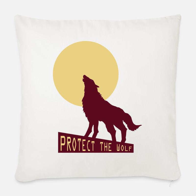 loup Wolf - Sofakissen mit Füllung 45 x 45 cm - Naturweiß 