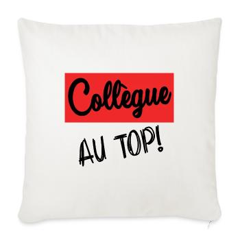 COLLEAGUE. START. RETIREMENT. EMPLOYMENT. HUMOR - Sofa pillow with filling 45cm x 45cm - natural white - Front