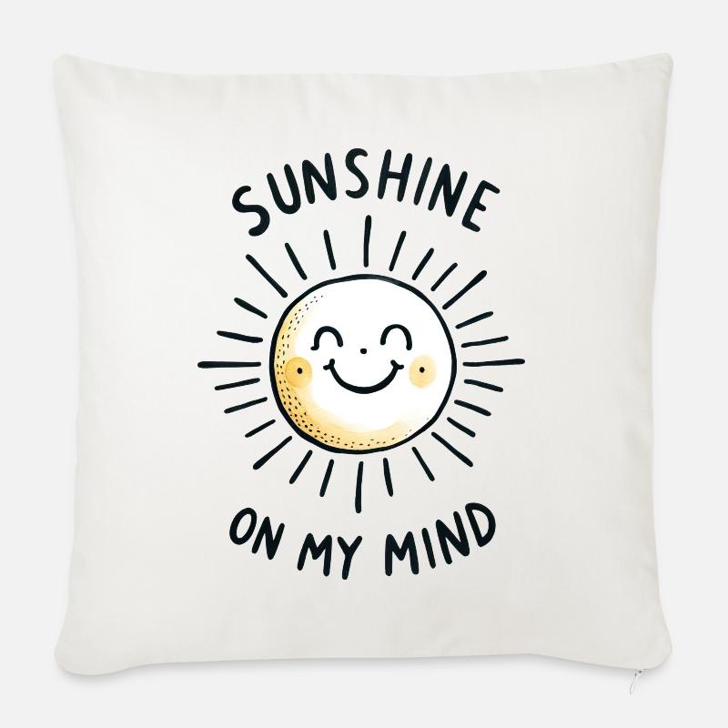 sunshine on my mind - Sofakissen mit Füllung 45 x 45 cm - Naturweiß 