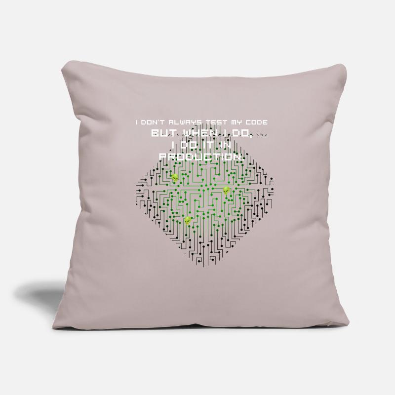 test code nerd joke spruch pc programmierer geek i Sofakissen mit Füllung 45 x 45 cm