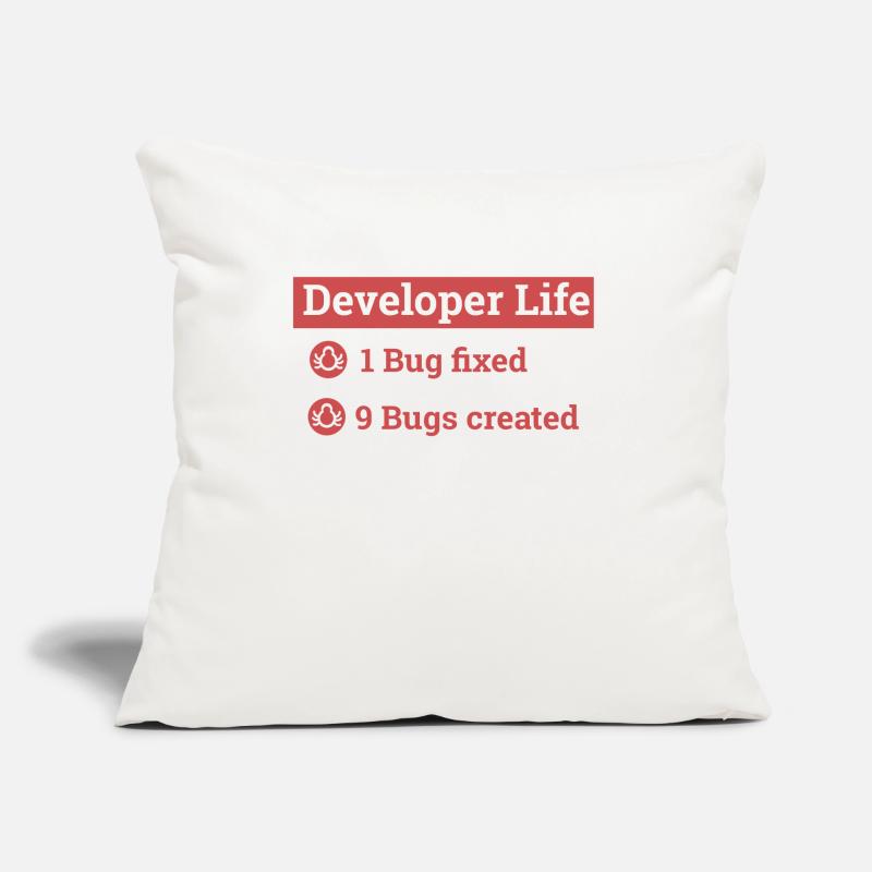 "Developer life" | Programmer, Programmer Sofa pillow with filling 45cm x 45cm